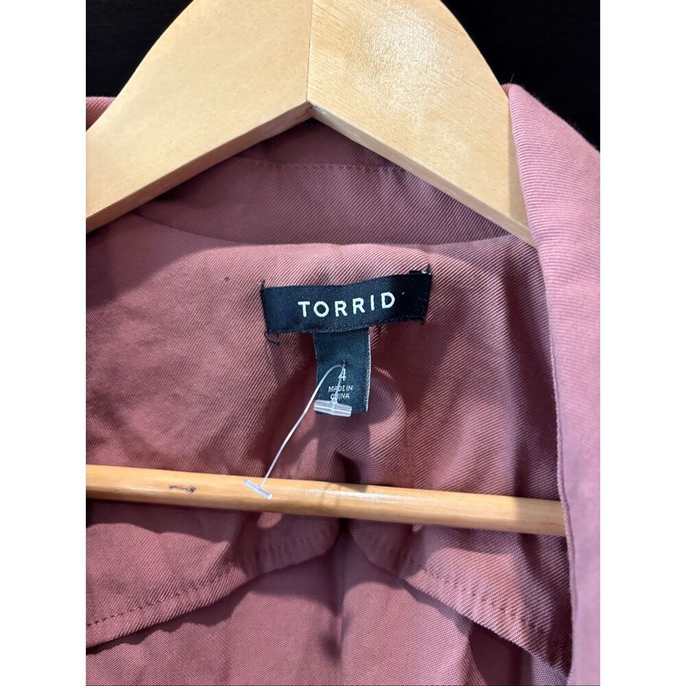 Torrid Dusty Rose / Mauve Open Front Drape Blazer… - image 3